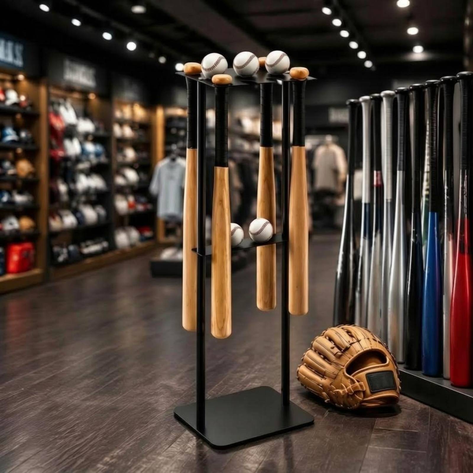Home Gym Rack - Metal Baseball Display Rack Mobile Baseball