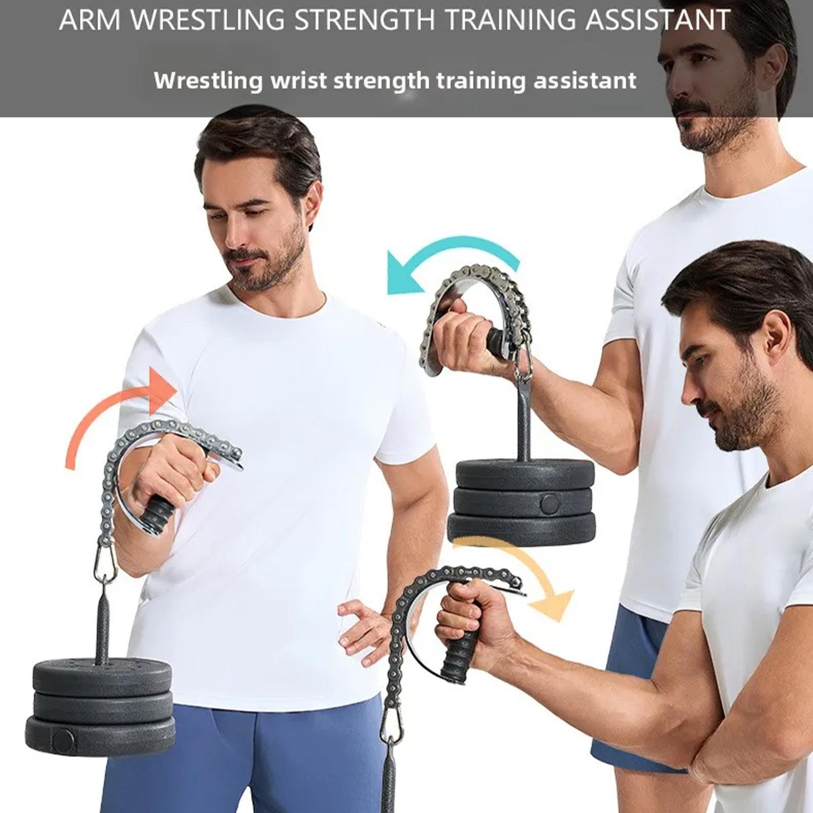 Home Gym Bike - Arm Wrestling Strap Barbell Gripper Attachment