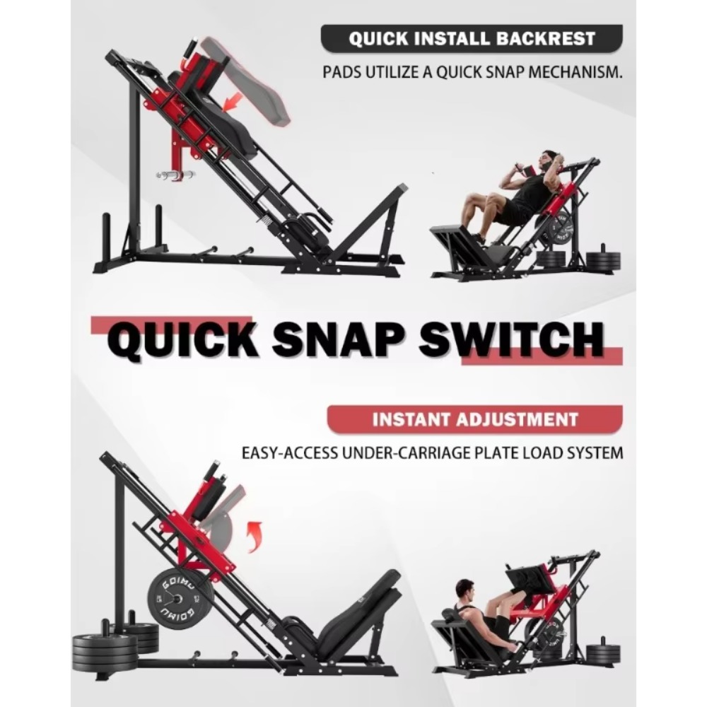 3-in-1 Leg Press Hack Squat Ma - Home Gym Quad Exercises avaliação e preço