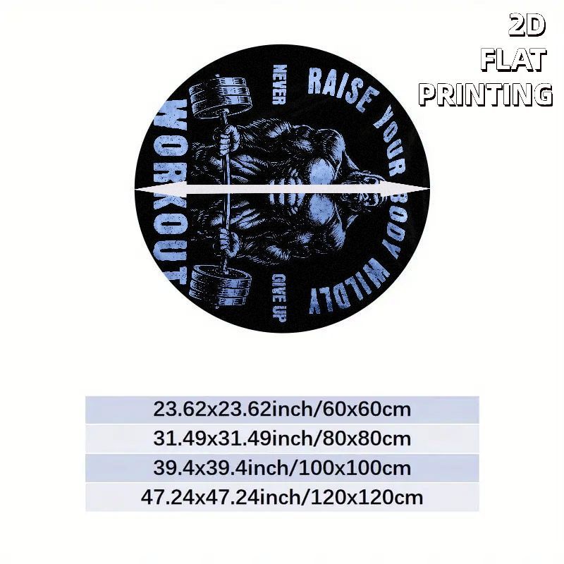 Muscle Man Workout Quote Round - Home Zone Gym avaliação e preço