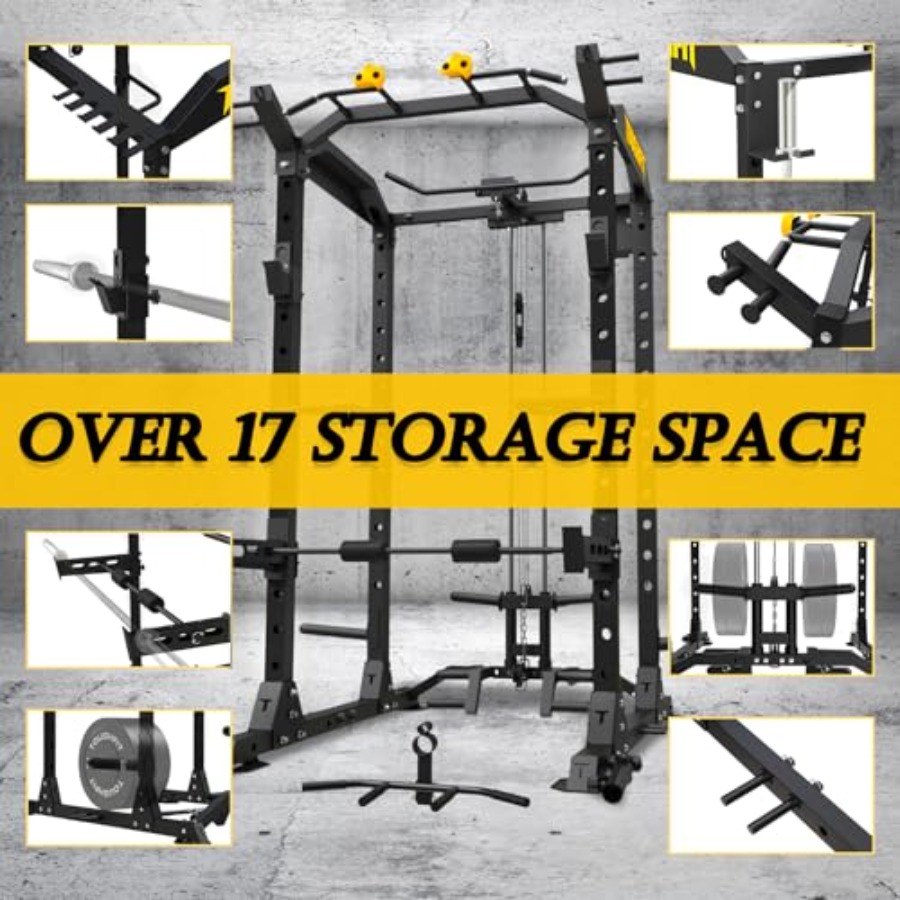 2024 Upgraded T2 Power Cage Mu - Home Gym Rack avaliação e preço