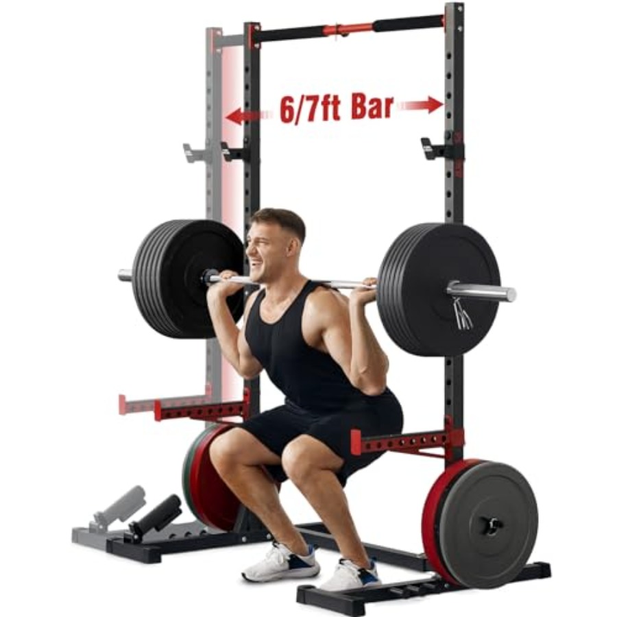 Squat Rack with Pull-Up Bar Mu - Home Gym Rack avaliação e preço